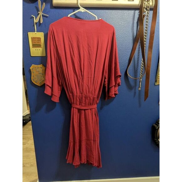 SzāXL (22/3XL) City Chic Dress Fiesta Fun in Rhubarb - BNWT! - Picture 6 of 10